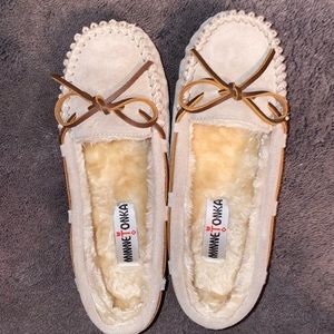tan minnetonka moccasins (BRAND NEW!)